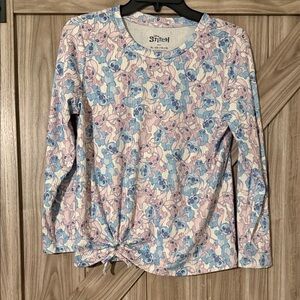 Disney Stitch Long Sleeve Tee - Pink and Blue Pattern